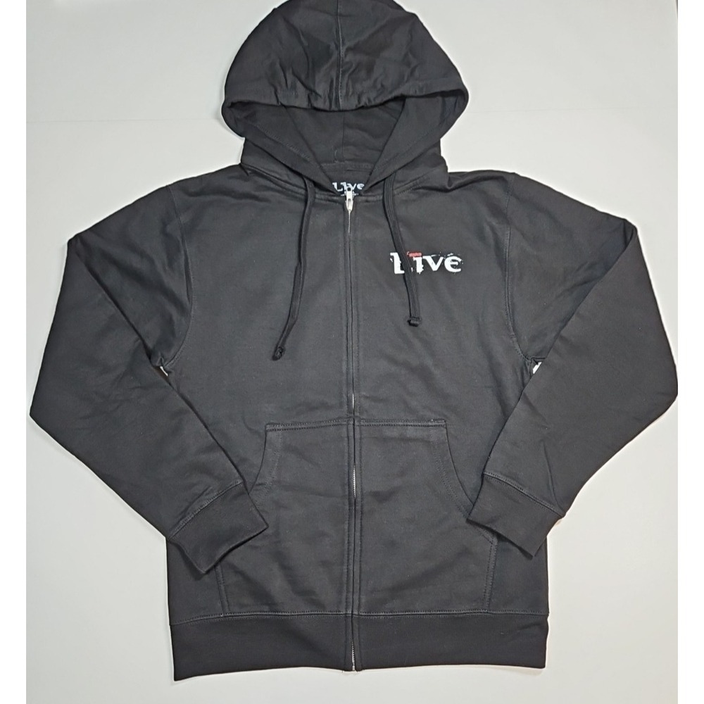 Live Rock Band 2022 Tour Graphic Print Full Zip Hoodie Mens Size Small NWOT